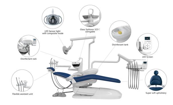 2021 New Version Dental Chair  AJ 25自動消毒チェア