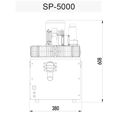 SP5000 Suction Unit: Front View
